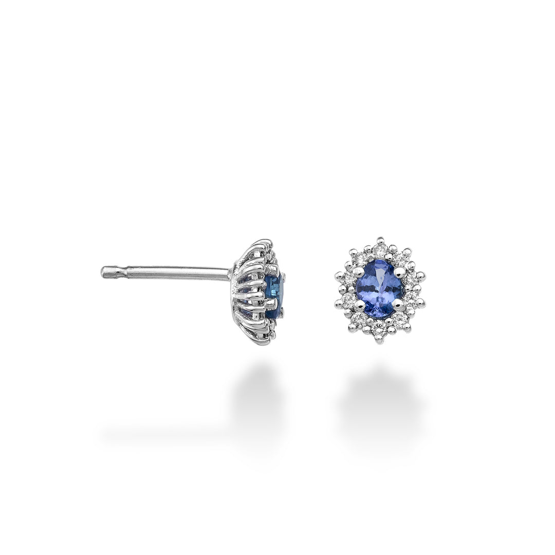 Mikiko oder 18k ovaler Tansanit 4x3 ct.0,28 Durchm. 0,16 ct MO5103O4TZN