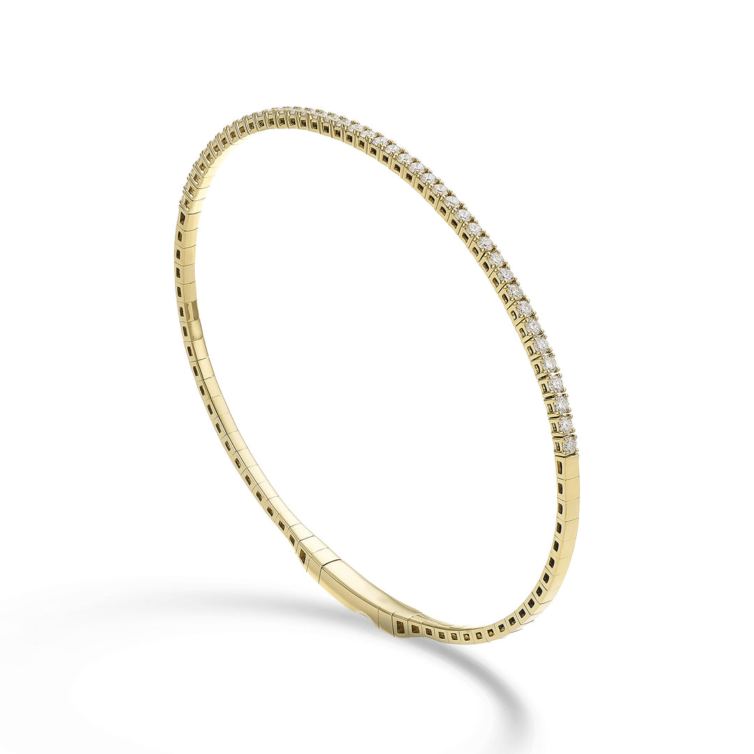 Golay br 18k tennis flex halvvarv diam. 0,80 ct gult guld 17 cm GBFLEX001DIO1