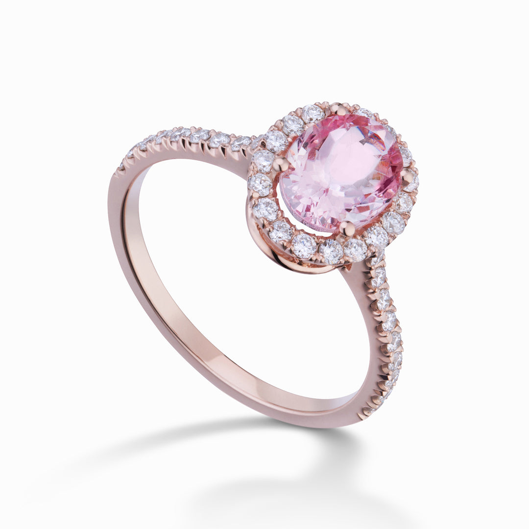 Golay oval pink sapphire ring 7x5 and diamonds ACLC070DIZP3-23019110001
