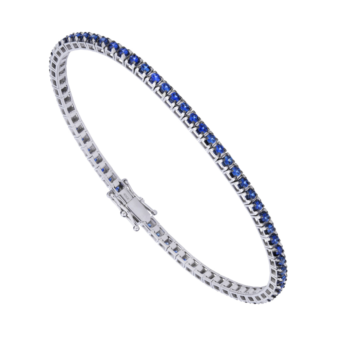 Golay square tennis bracelet 3.75 ct with sapphires 19cm BTQ060ZB18-190-24134110021
