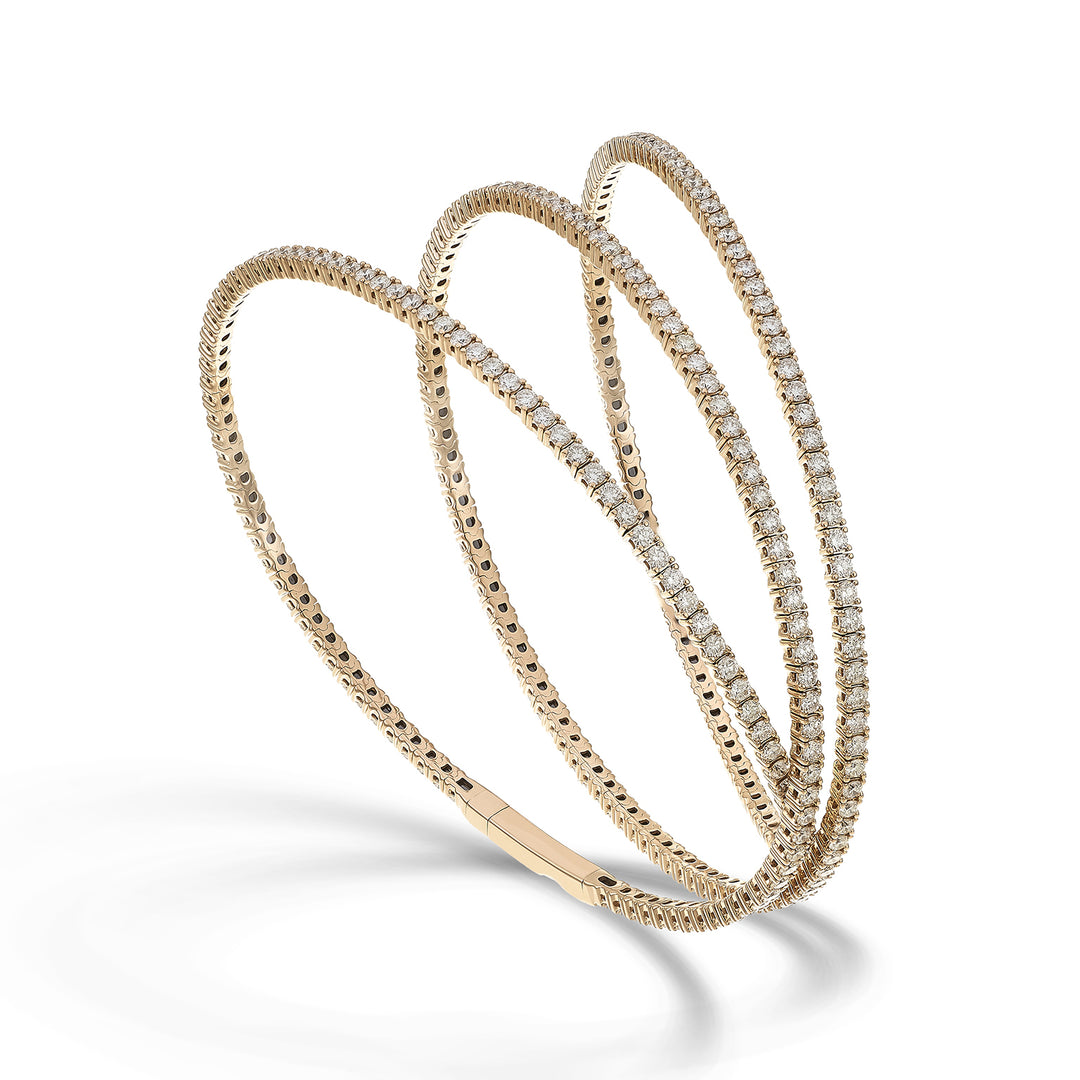 Golay br 18k tennis flex 3 varv diam. 4,66 ct roséguld 16,5 cm GBFLEX004DIO3