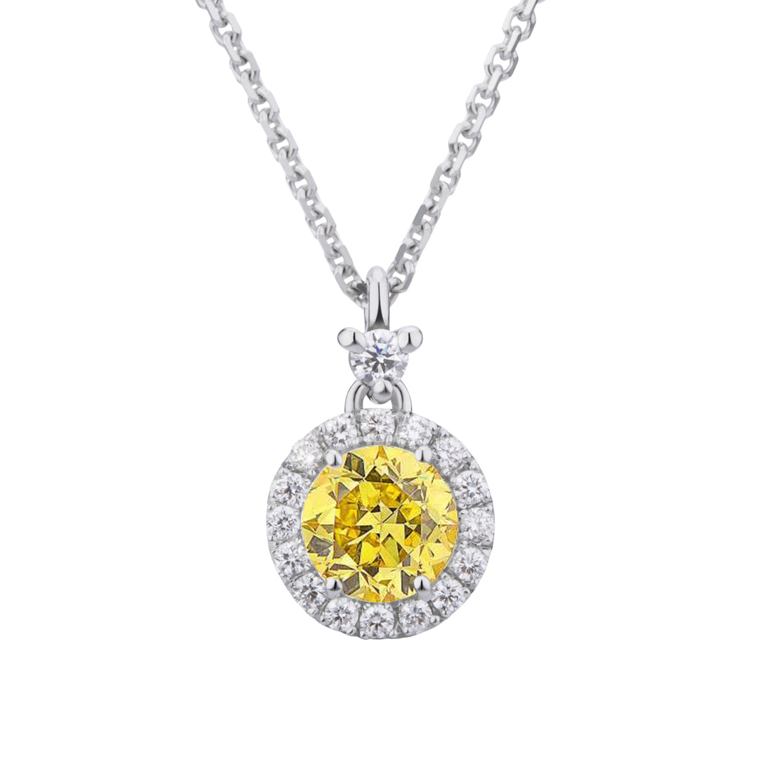 Golay fancy centralt diamanthalsband 0,30 ct och kontur PCT008DFY30-25213110021