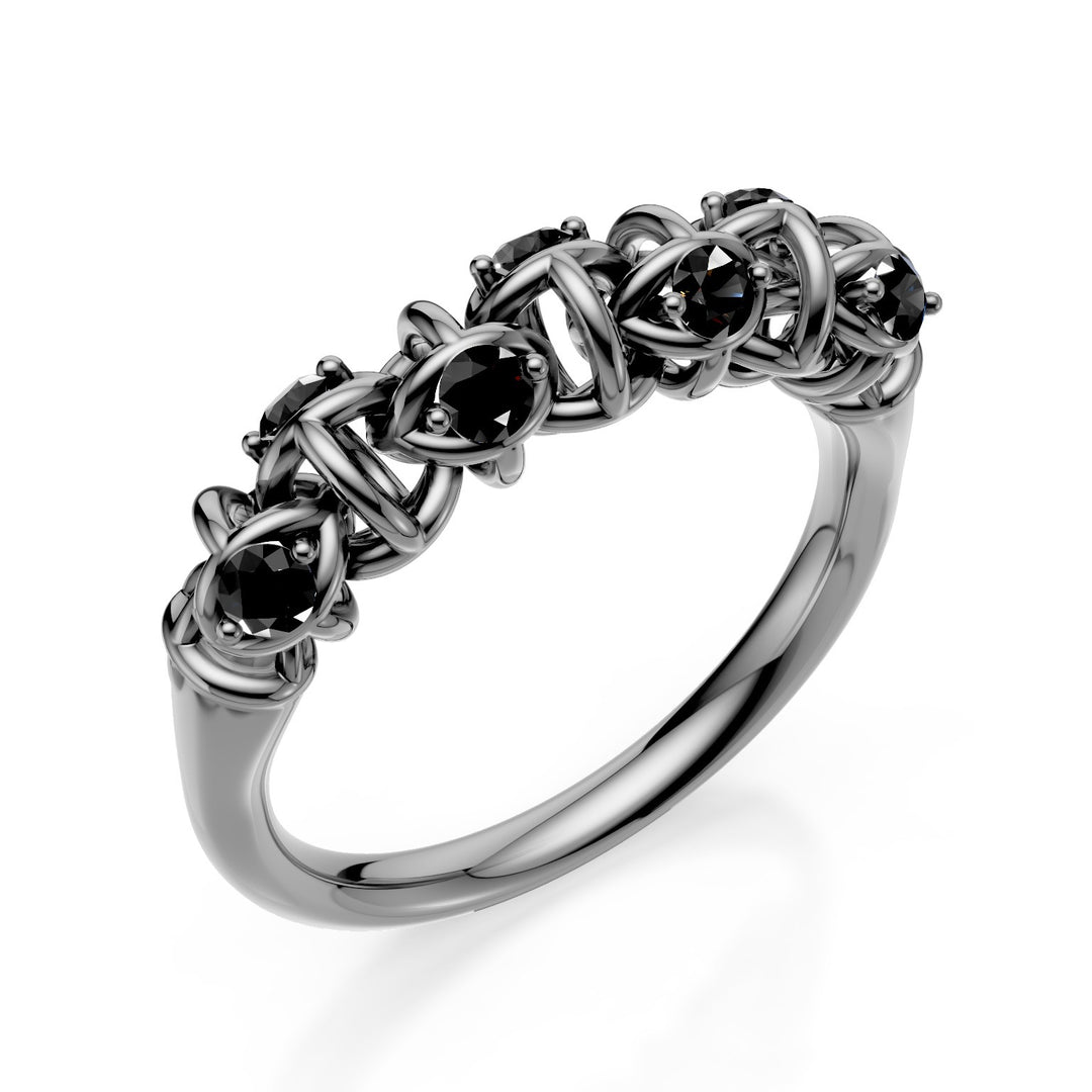 Golay ring riviere soft mesh d. black gold black ARD540BK003N
