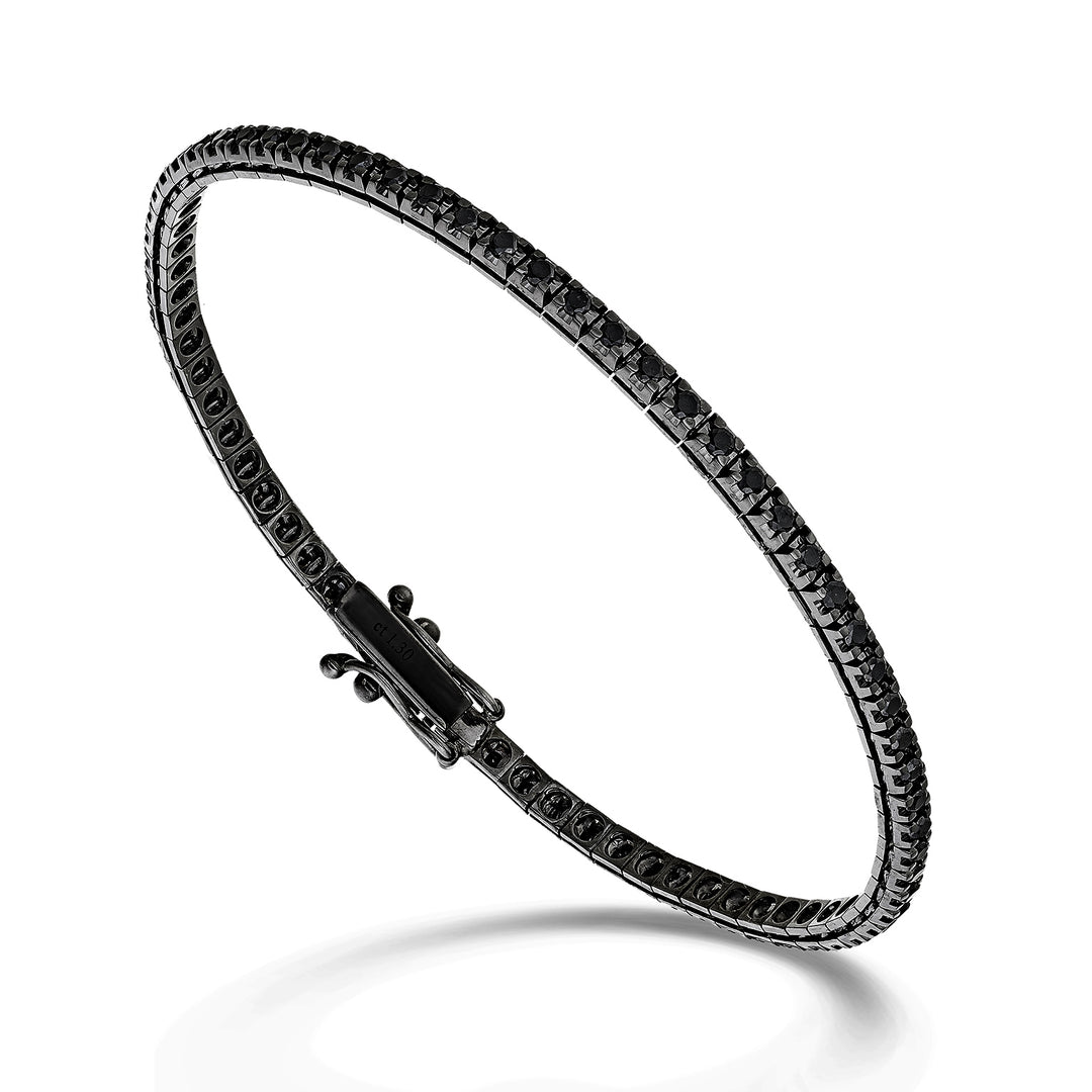 World Diamond Group tennisarmbånd d. sort pyramide ct1,48 19 cm BTQ069BK100-190-25295110096