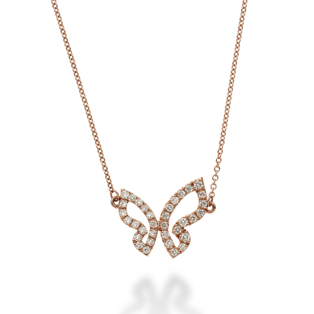Golay mariposa choker stor sommerfugl og diamanter GFFA001DI-22304110059
