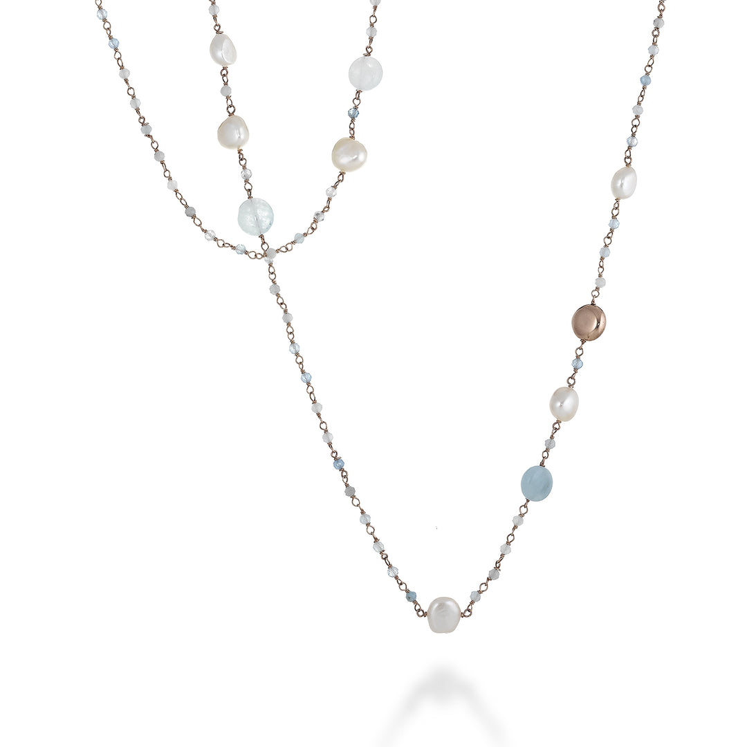 Mikiko cl ag925 fw bar 6/7 9/10 aquamarine 80 cm MD7596A3ACQUAMARIN