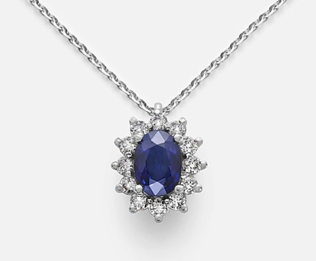 Mikiko cl 18k ovaler Saphir 7x5 ct.0,80 Durchm. 0,30 ct MD5048O4ZFD