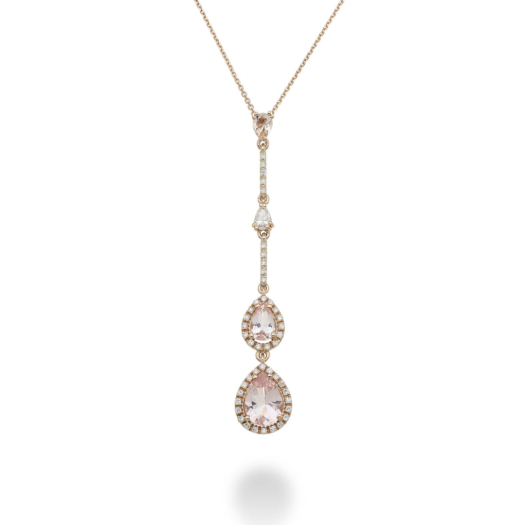 Golay halskæde morganite drop skalar kontur og barr PCLC202DMOP68-23065110064
