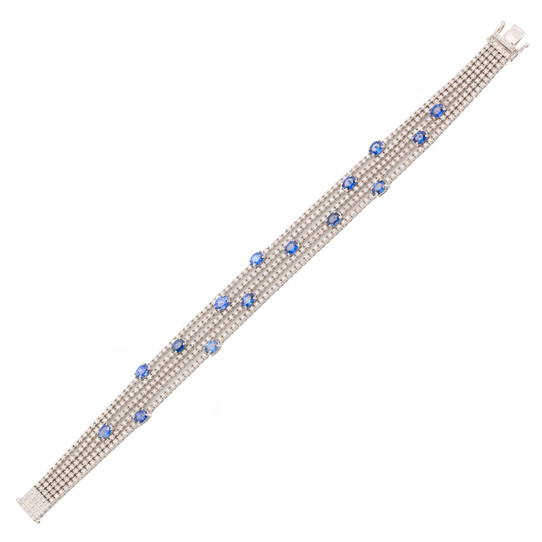 Golay 5 row square tennis bracelet BRDMBTL05-14016110076