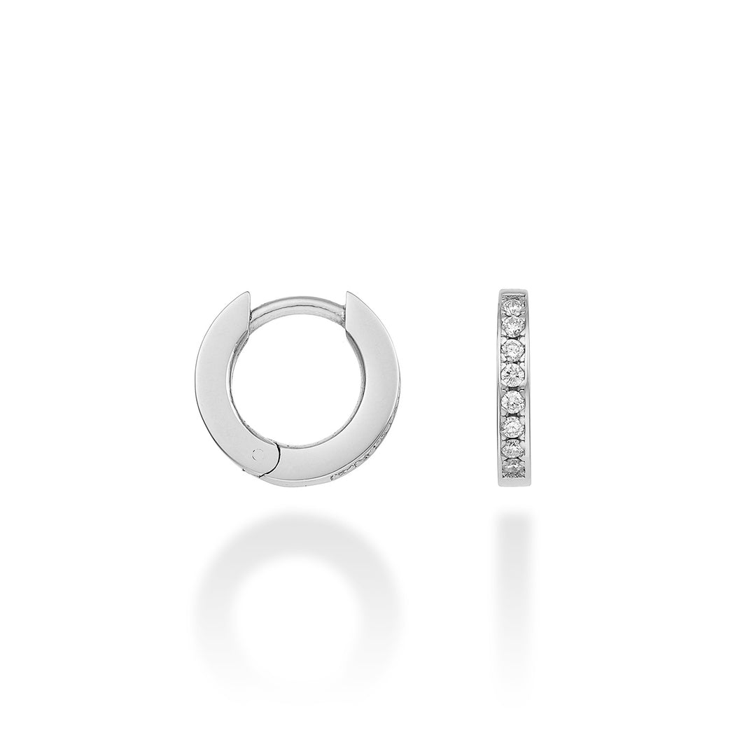 Mikiko oder 18k Runddiamant. 0,08 ct Weißgold-Diam. Ost. 10 mm MO5062O4BR008