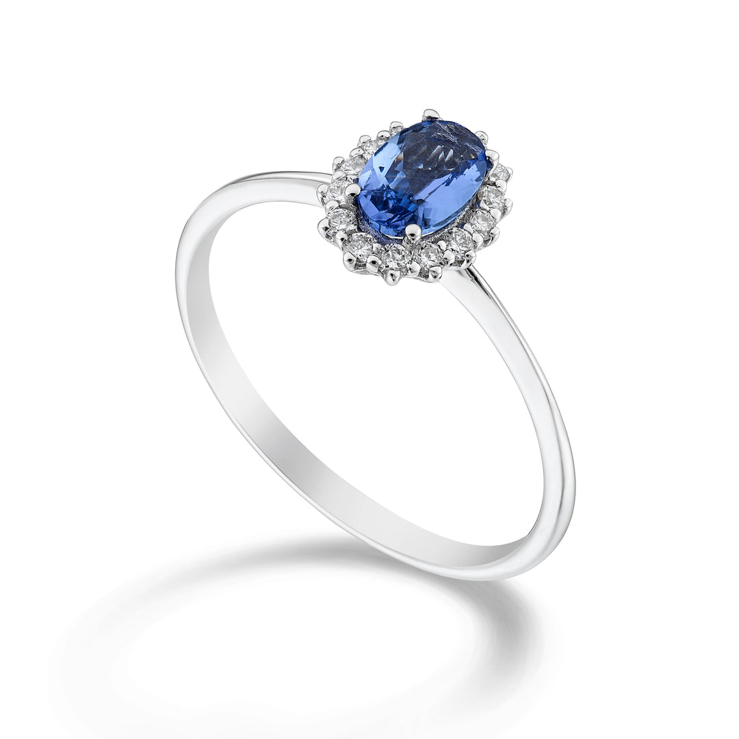 Mikiko og 9k tanzanite n. oval 6x4 ct.0,38 diam. 0,13 ct MA5141R4TZN