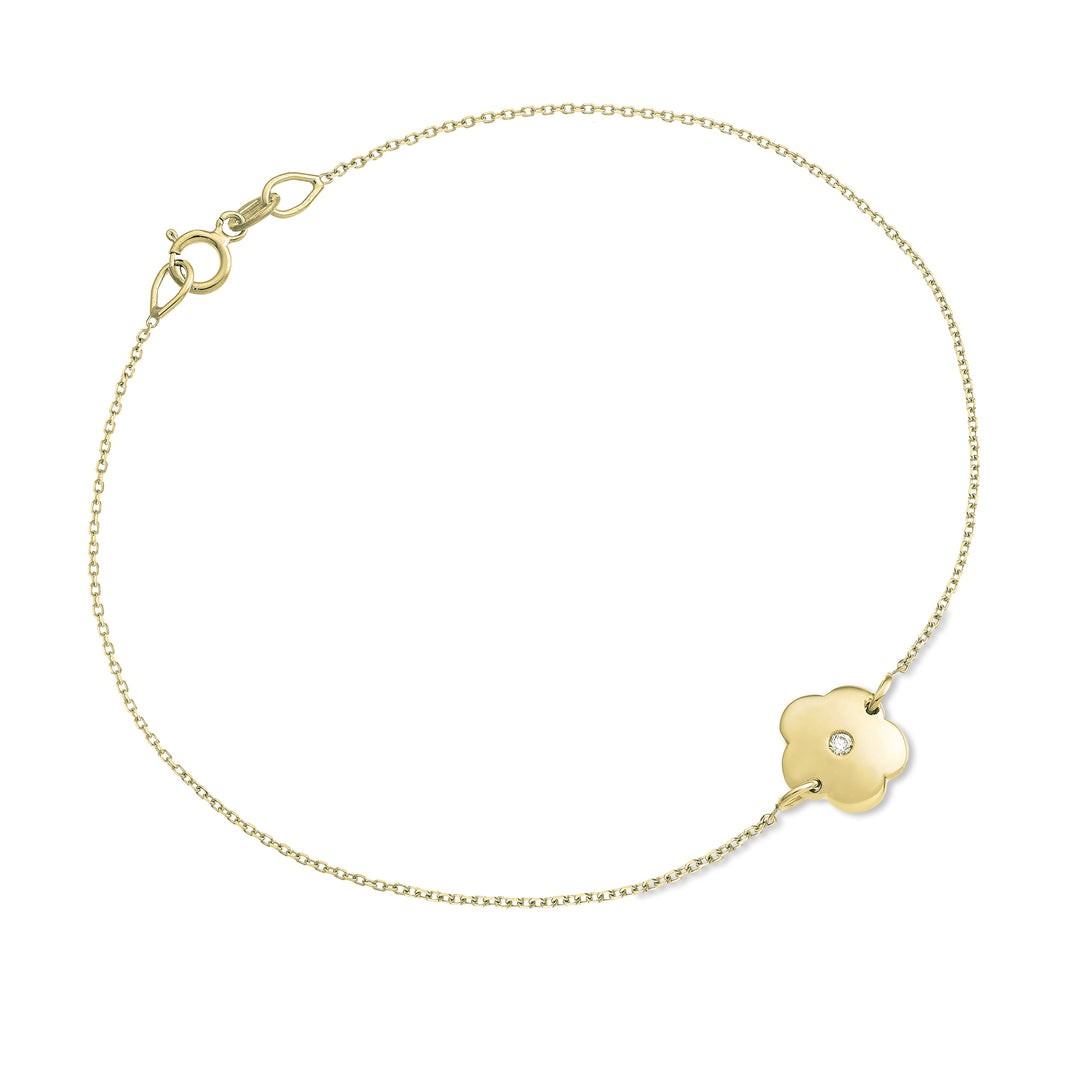 Nihama br 18k blomma 0,01 ct gult guld NB5041O1BR001