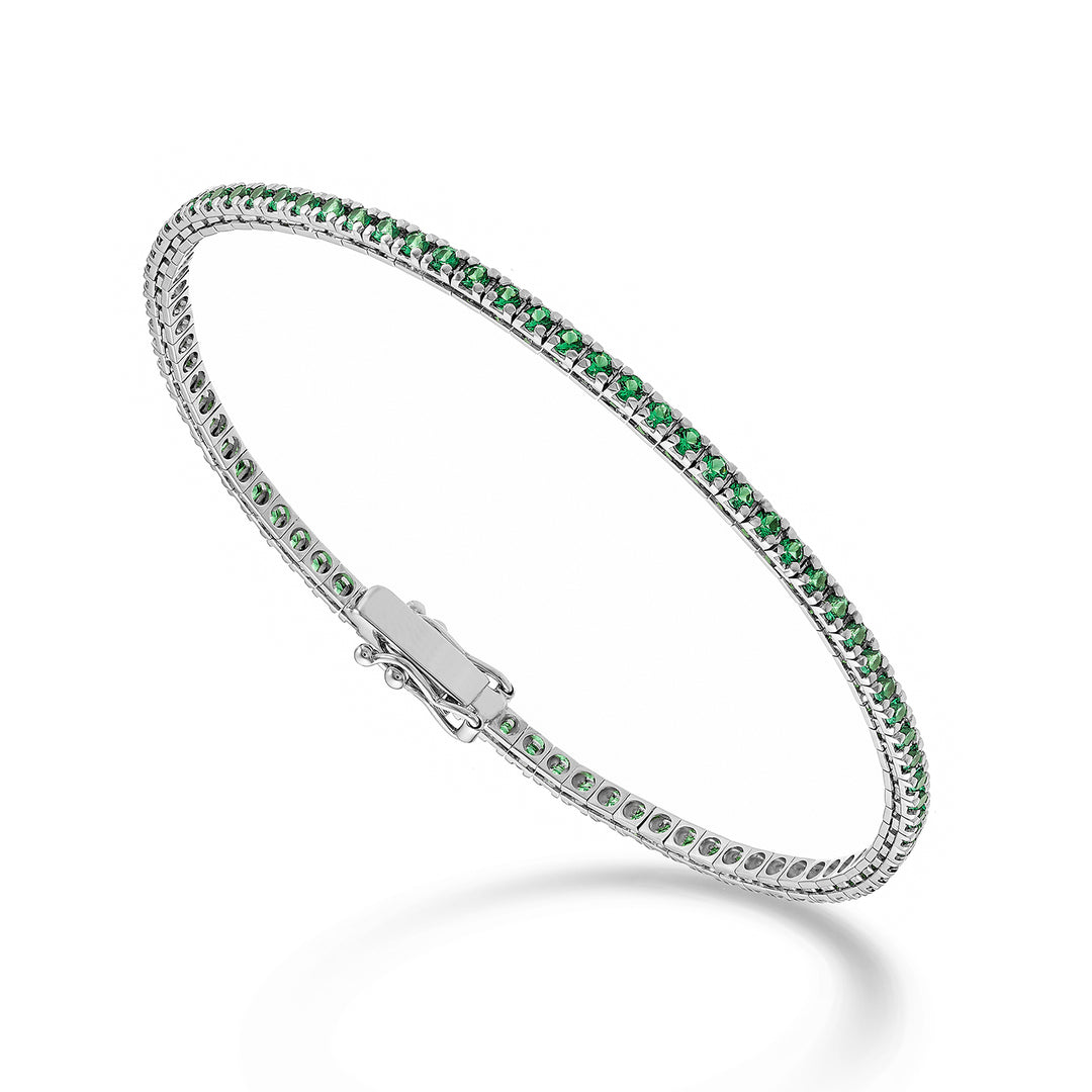 Mikiko br tennis 18k emeralds ct.1,70 cm.17,5 - 80 inställningar MBTQ220SMRO4