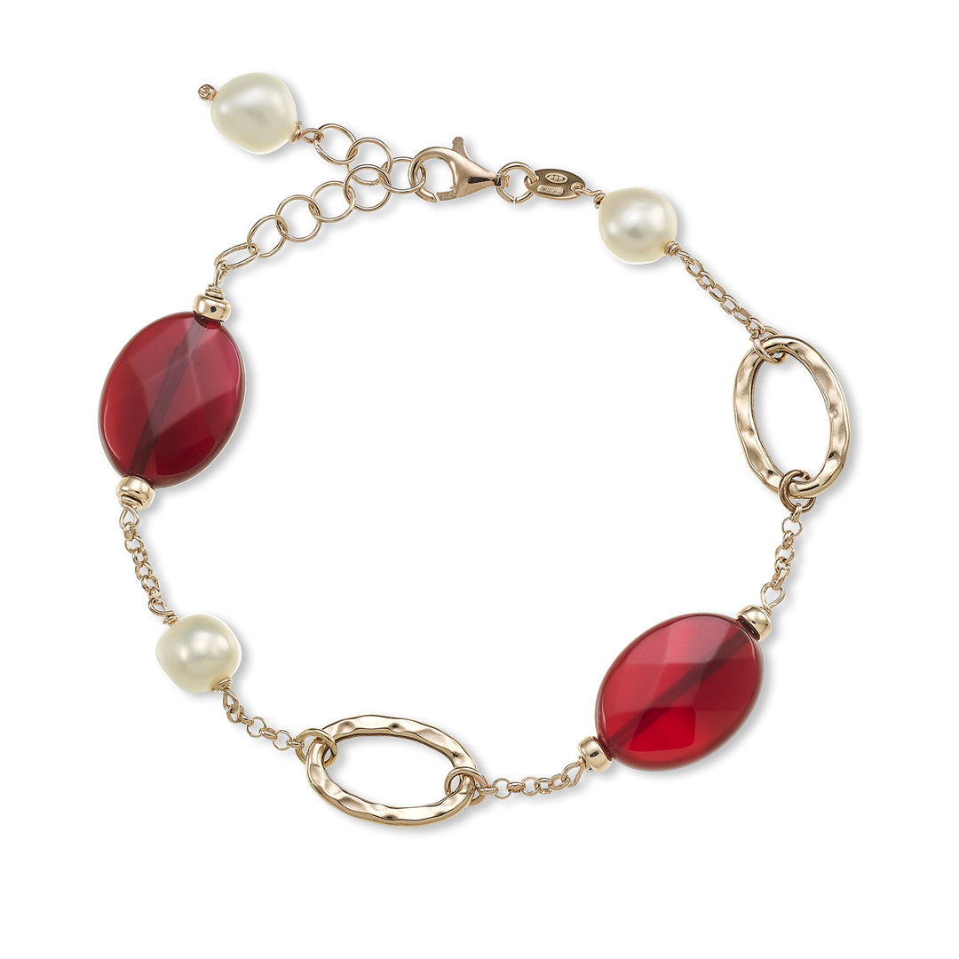 Mikiko br ag925 fw bar. 9/10 ruby jade MB7462A3FDBI910