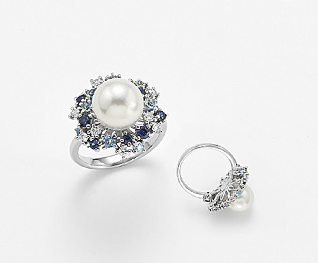 Mikiko an 18k sspw 10/11 ct.0.35 blue sapphires and blue topazes ct.1.09 MA0692O4SABI100