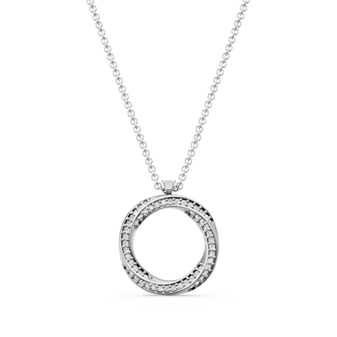 Golay New Moon Pavé-Anhänger-Halskette, komplett weiß GD622DB-25016110058
