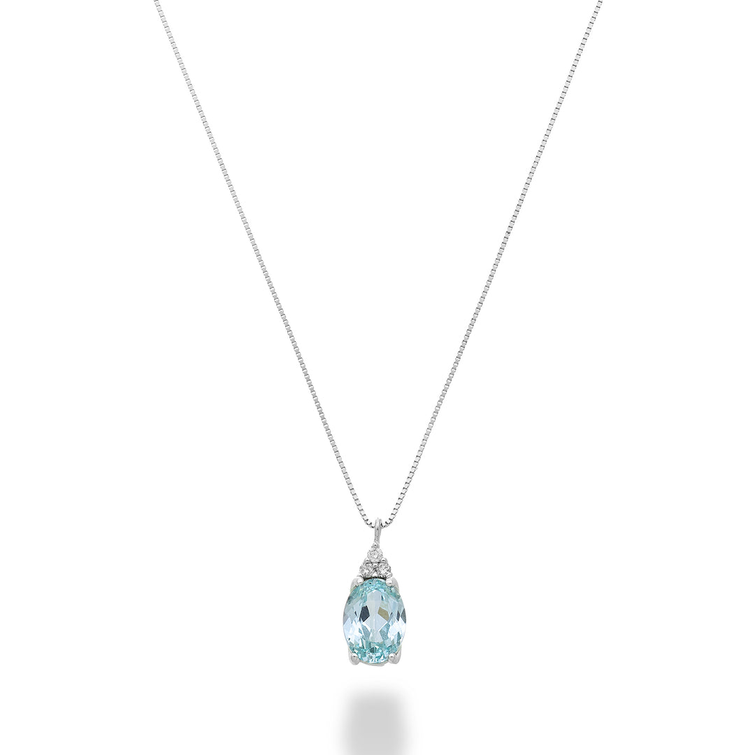 Nihama cl 18k ovaler Paraiba-Turmalin 7x5 mit drei Diamanten ND5189O4PAR