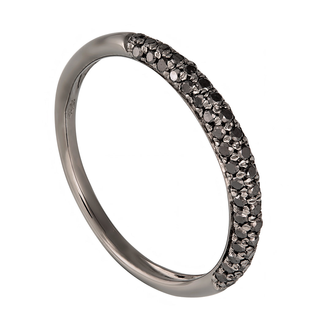 Golay eternity ring 1/2 turn black diamonds total 0.40 ct AFMG007WBK