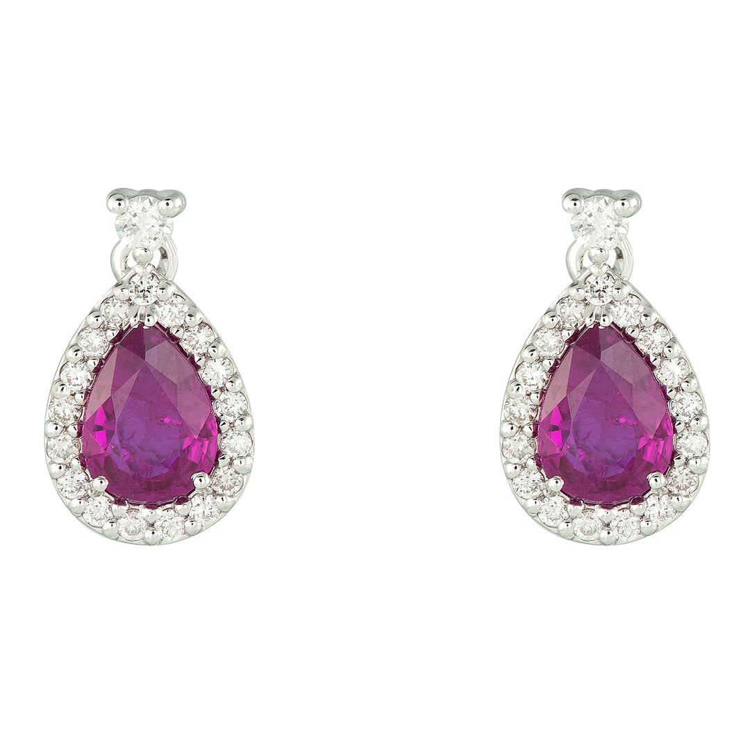 Golay rosa Saphir-Ohrhänger 7x5 und Diamanten OCL032DIZP-23310110080