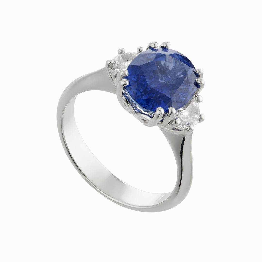 World Diamond Group oval safirring 10x8 og lat halvmåne diamanter ACLHM001DIZB810-23083110063