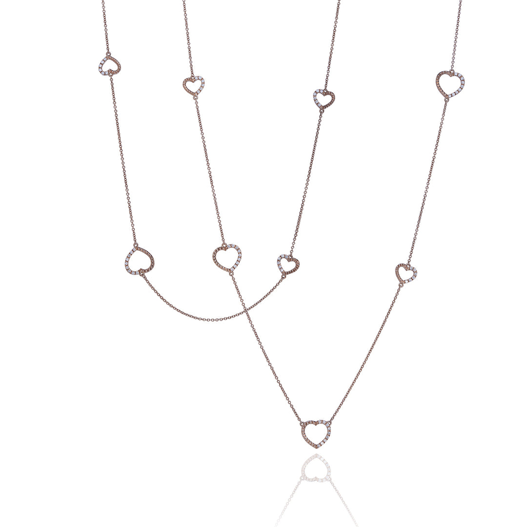 Golay long love me halsband med hjärtan totalt ct. 0,57 GFCU012DI1-22062110020