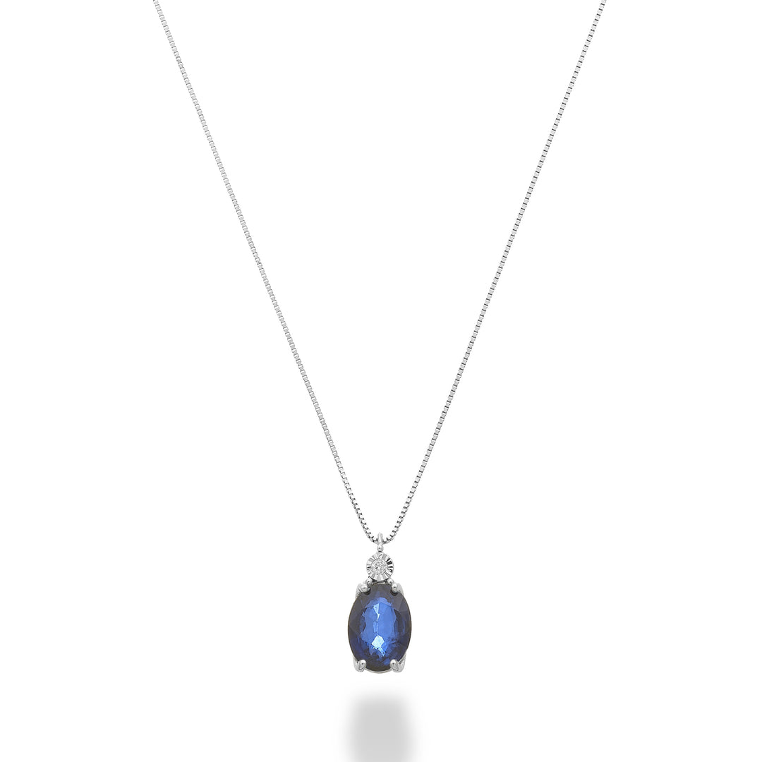 Nihama cl 9k oval safir 7x5 med diamant ND5186R4ZFD