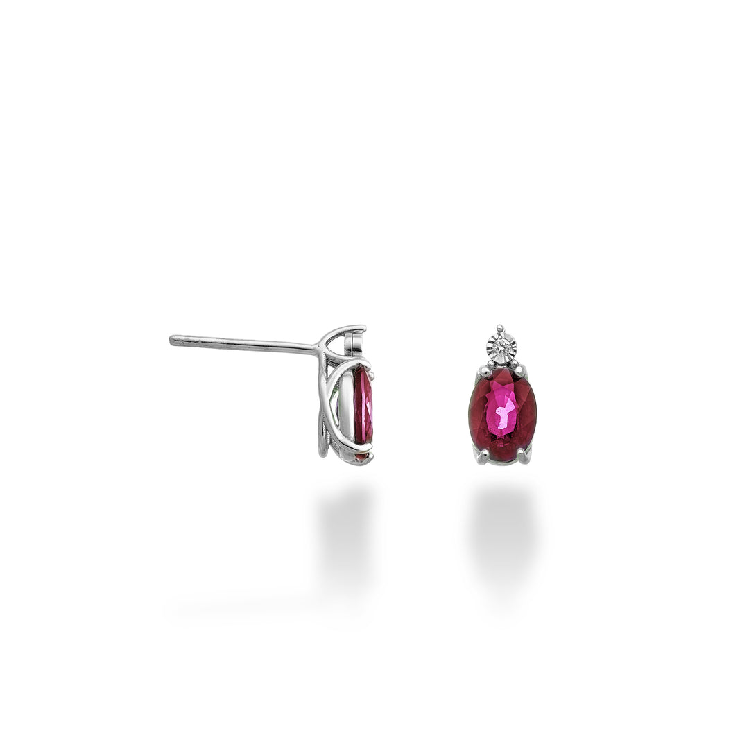 Nihama eller 9k ruby ​​n. 7x5 oval med diamant NO5176R4RBN160