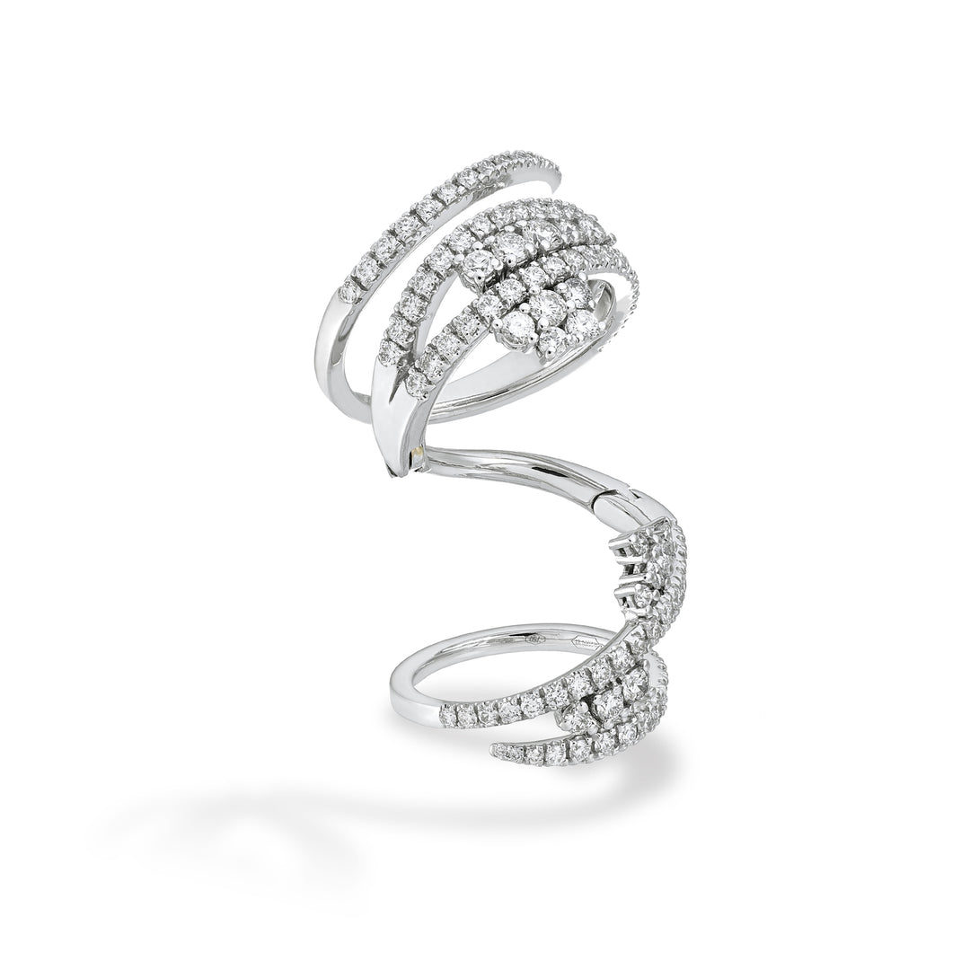 Golay fantasy slange ring, tilsat runde sten ASNAKE02DI-26154110093
