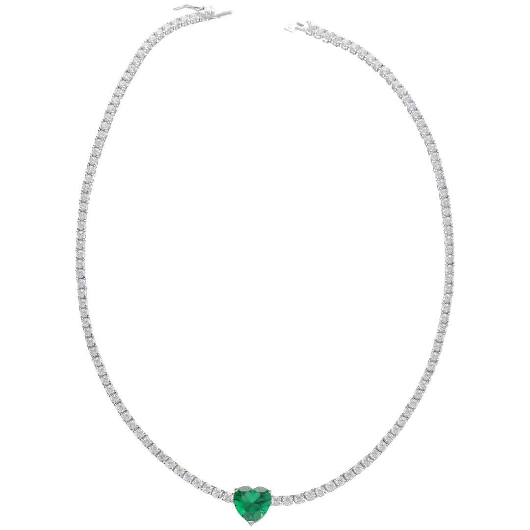 Mikiko cl ag925 gem swarovski weiß und grün MD7585A4VERDE00