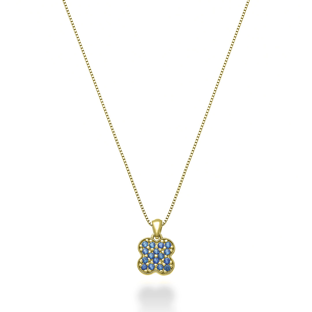 Nihama cl 18k fyrklöver safirer 0,12 ct gult guld ND5163O1ZFR