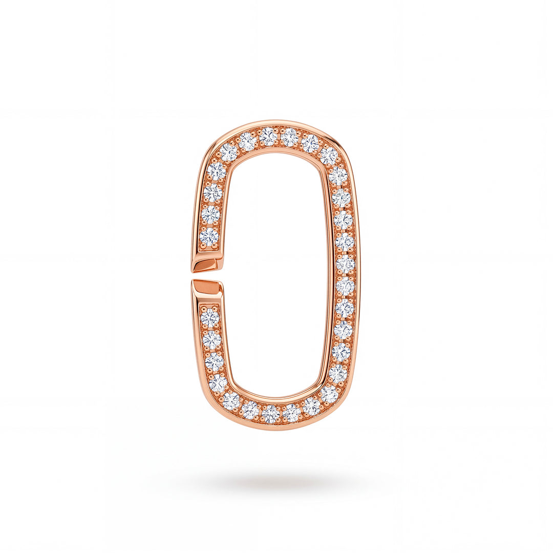 Golay stor ring prydet med diamanter, i 18k rosaguld GMICHBIGDIO3
