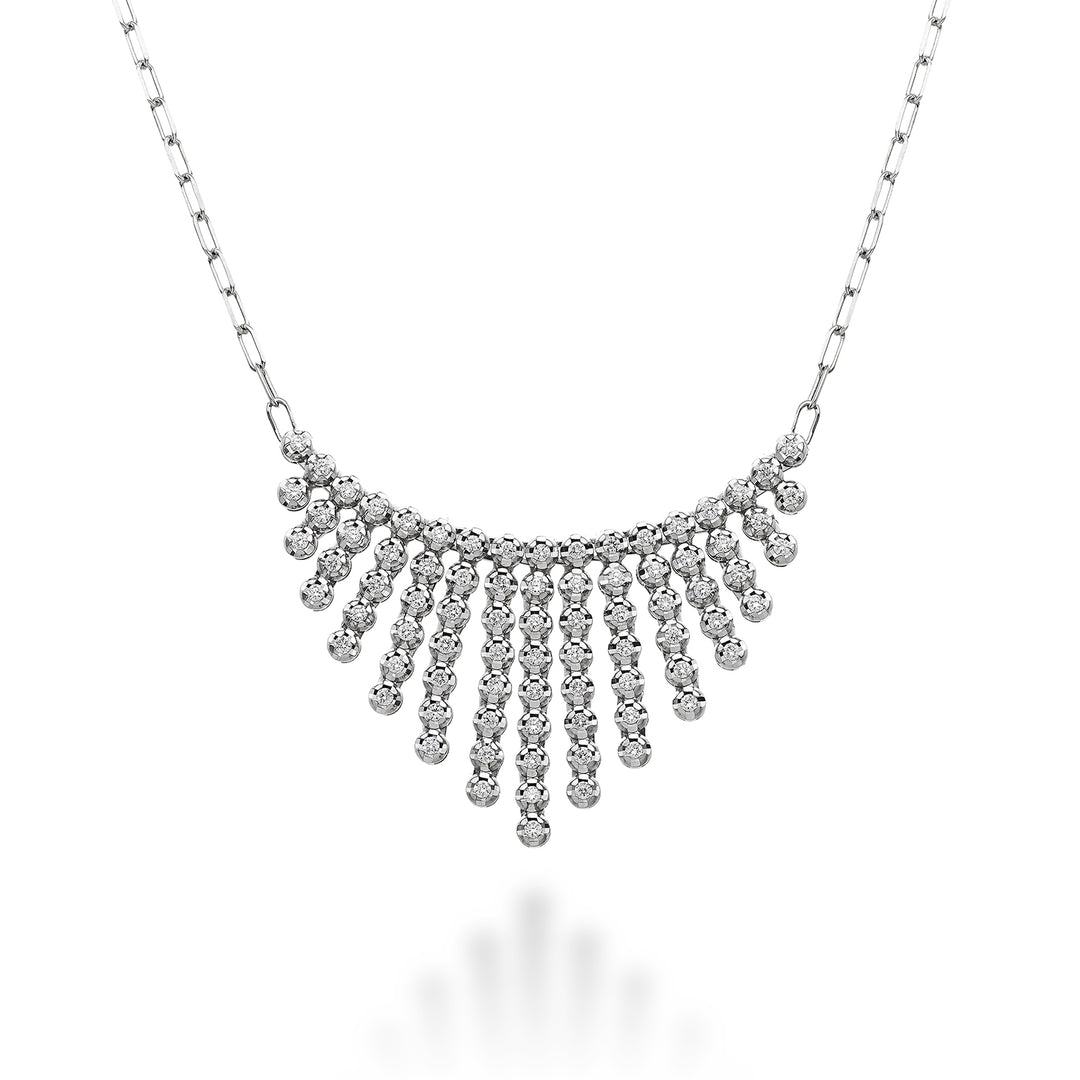 Golay multi-stone choker med "v" mønster støbt. rund GMPF004DI-23241110026