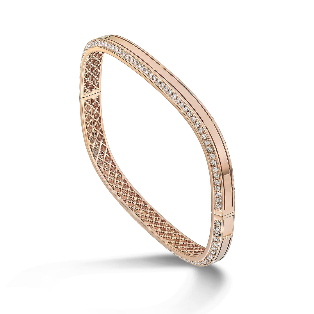 Golay light cube armband i roséguld och diamanter 6,00 mm BCUB002DI-23111110019
