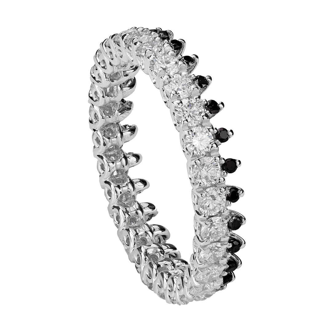 Golay svart och vit diamant fingerring ADG015DIBK-18011110012
