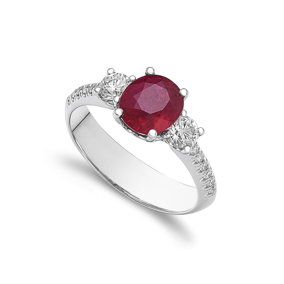 Golay ruby diamond ring 7x8 double contour ACLC144DIRU87-22215110001