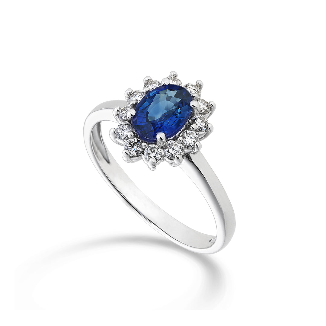 Mikiko en 18k oval safir 7x5 ct.0,80 diam. 0,30 ct MA5094O4ZFD