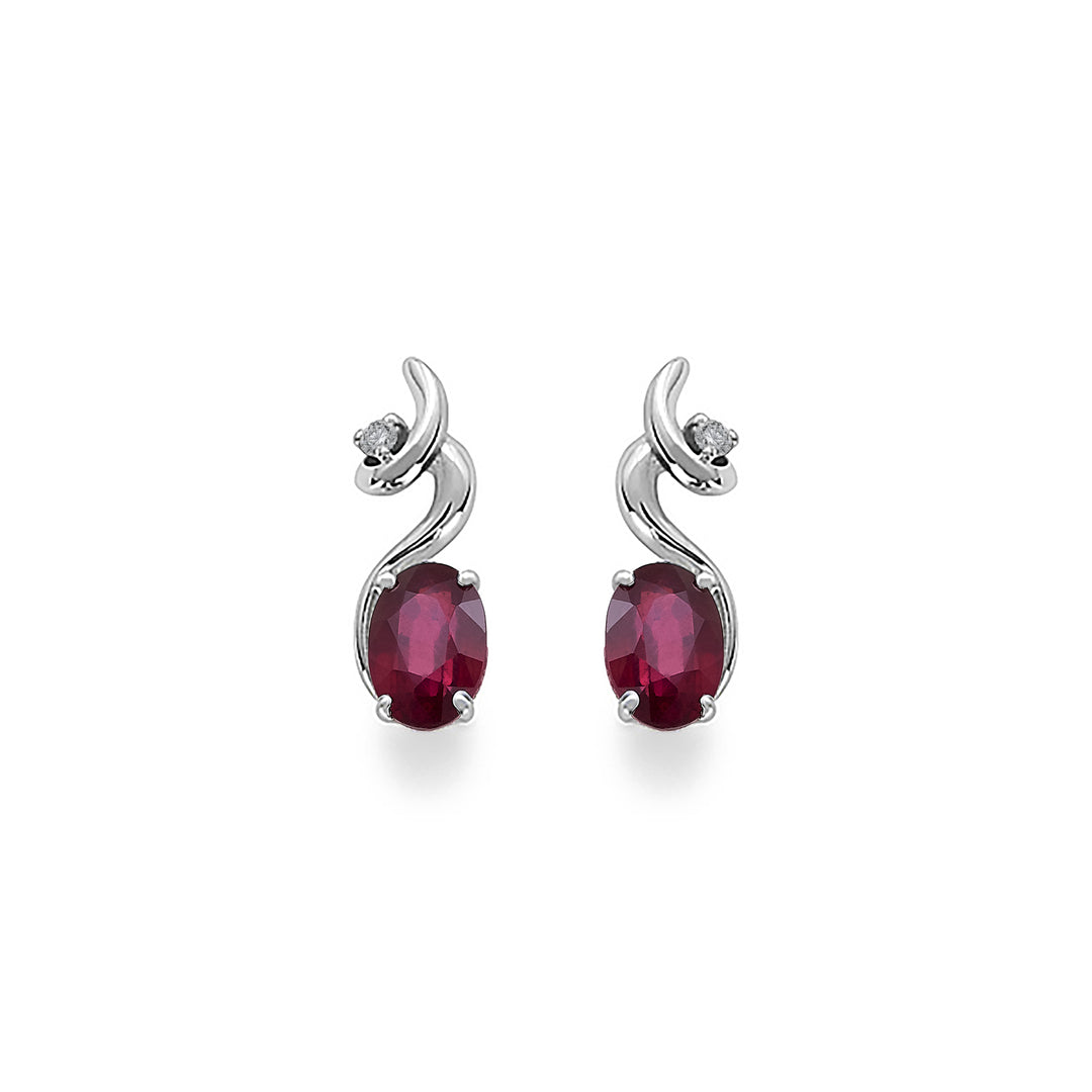 Nihama oder 18k ovaler Rubin 6x4 ct.0,80 Durchm. ct.0,02 NO5013O4RBC