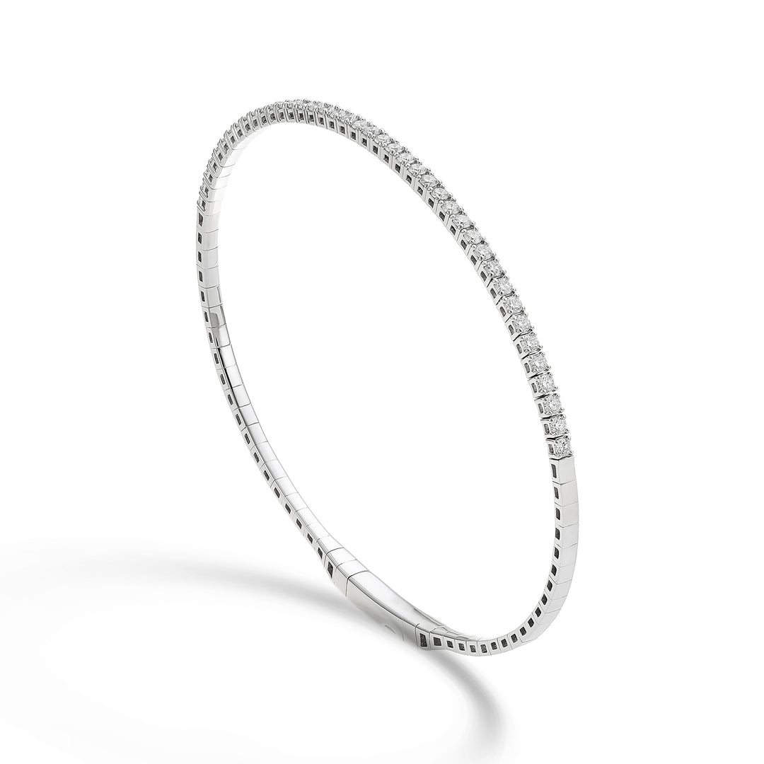 Golay br 18k tennis flex halvdrejning diam. 0,80 ct hvidguld 17 cm GBFLEX001DIO4