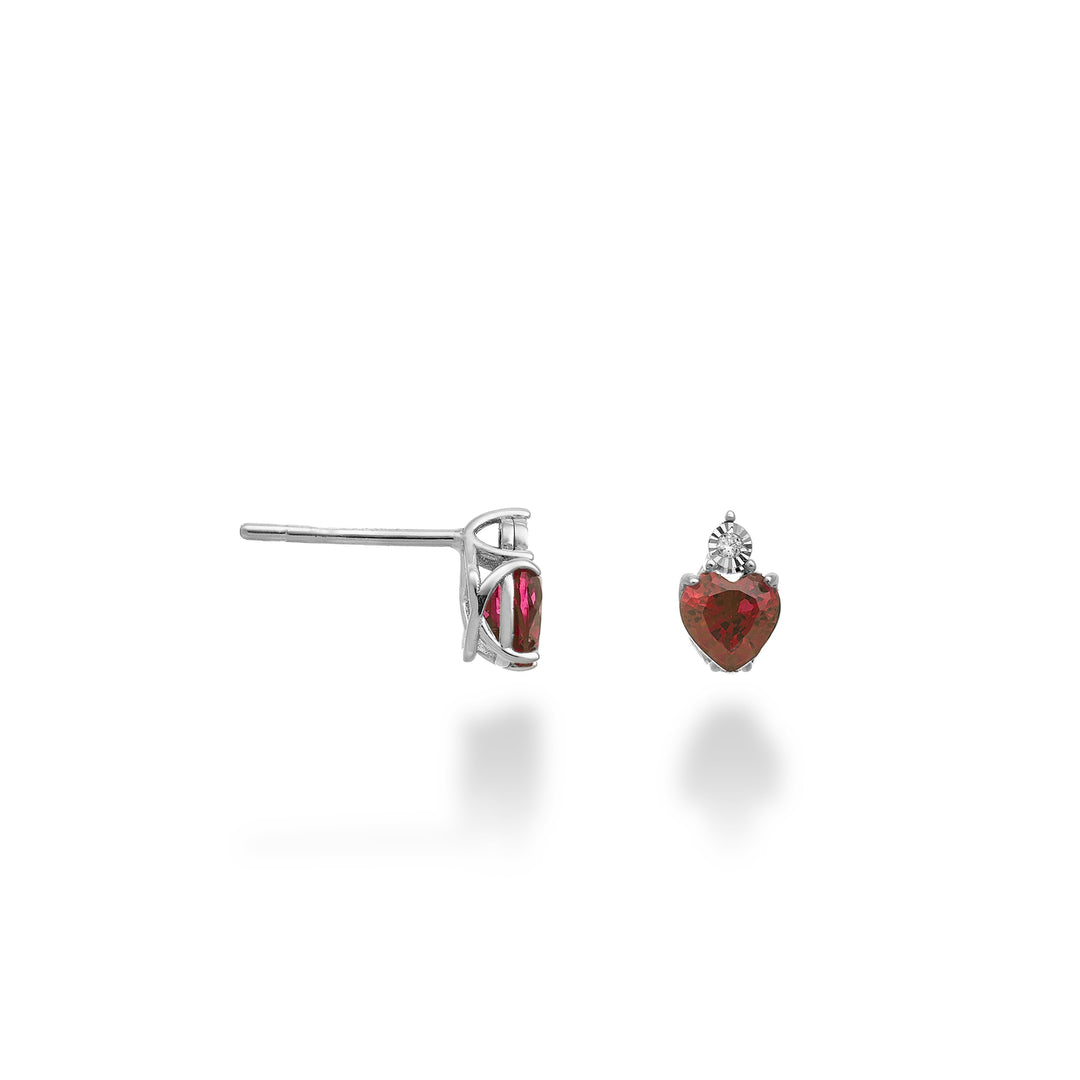 Mikiko oder 9k Rubinherz 5x5 mit Diamant MO5178R4RBR