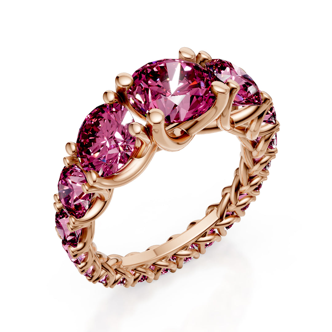 Golay scalar grace gyrodito ring med lyserøde safirer ABIC1498RZR