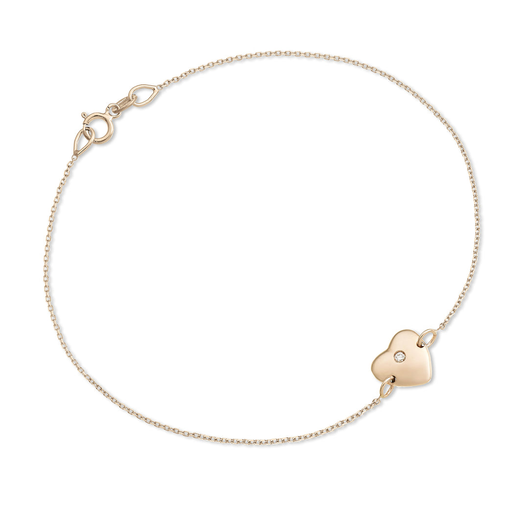 Mikiko br 18 karat hjerte 0,01 ct rosa guld MB5039O3BR001