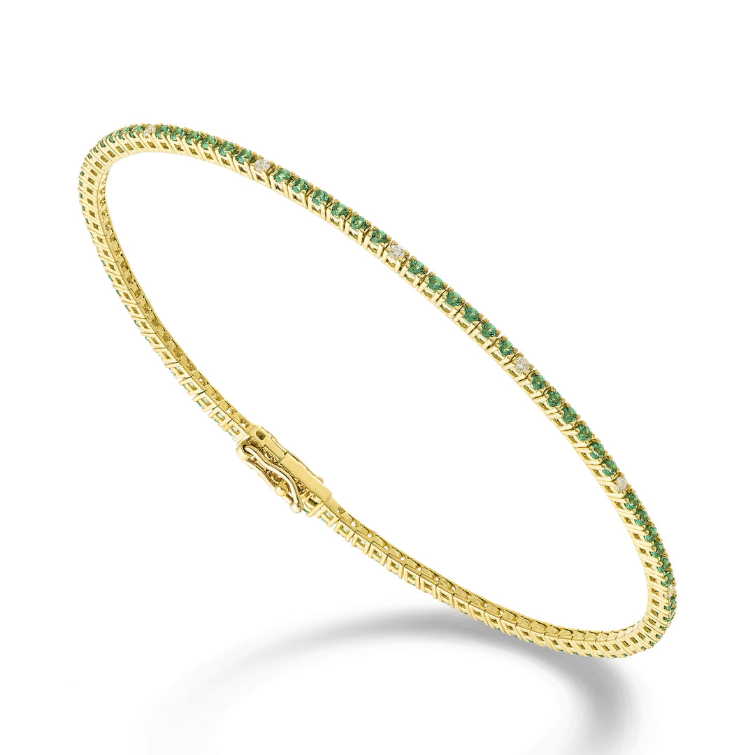 Golay Br Tennis 18 Karat Smaragde 0,82 ct Diam ct. 0,13 cm.17,2 Gelbgold – 94 Fassungen GBTF0011SMRDIO1