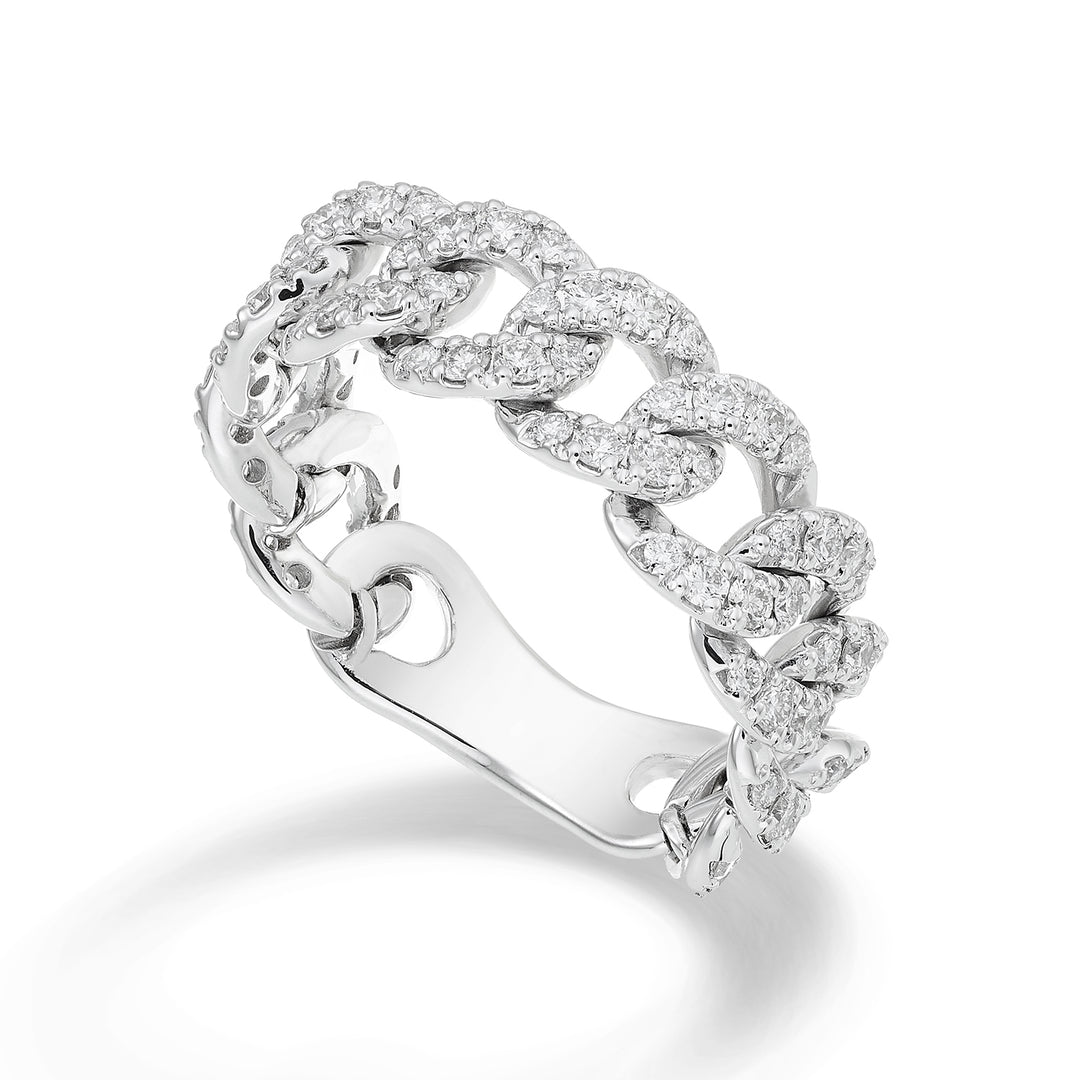 Golay small groumette ring with pave&
