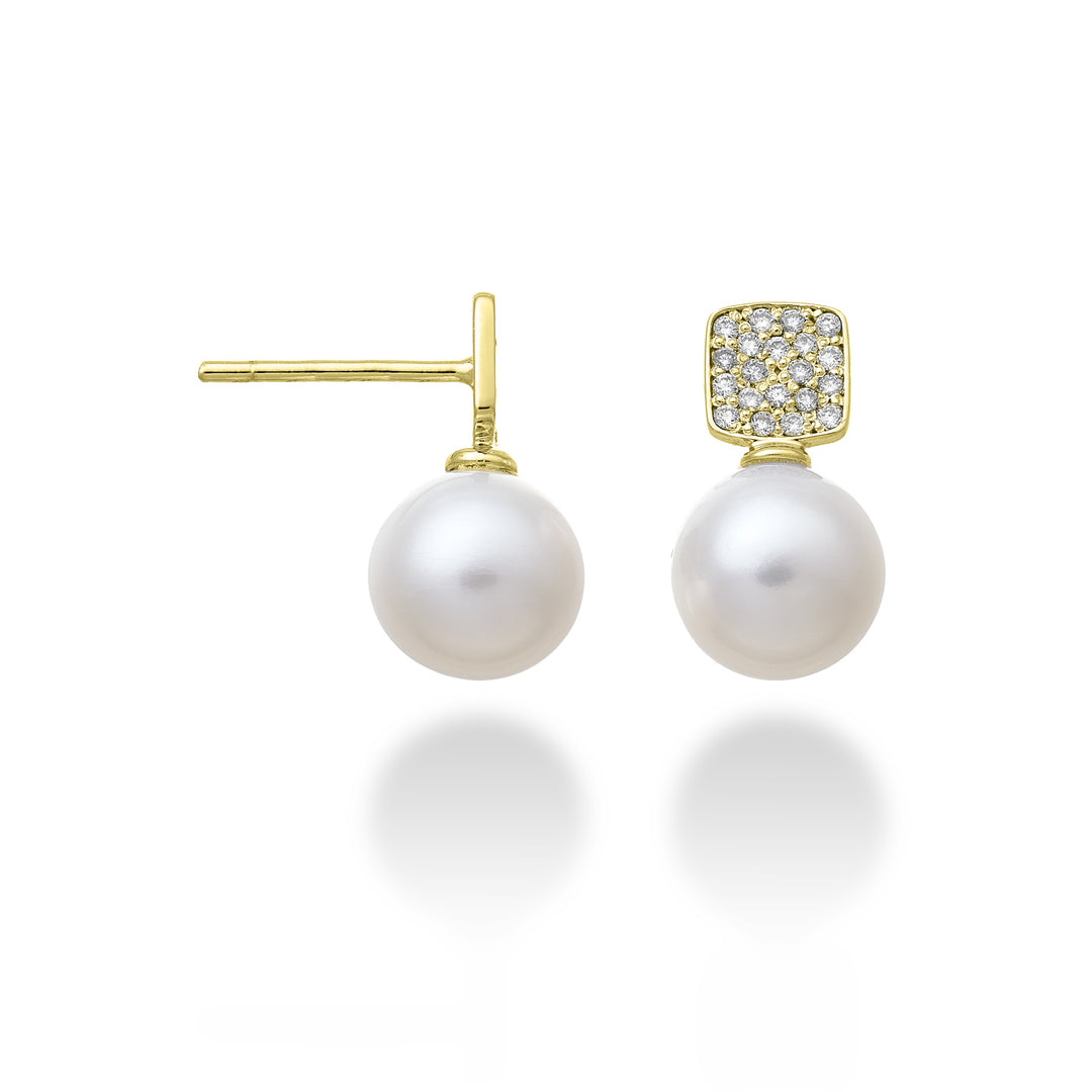 Mikiko oder 18 Karat quadratisches Gelbgold mit 8/8,5 ct. 0,24 MO1592O1FABI080