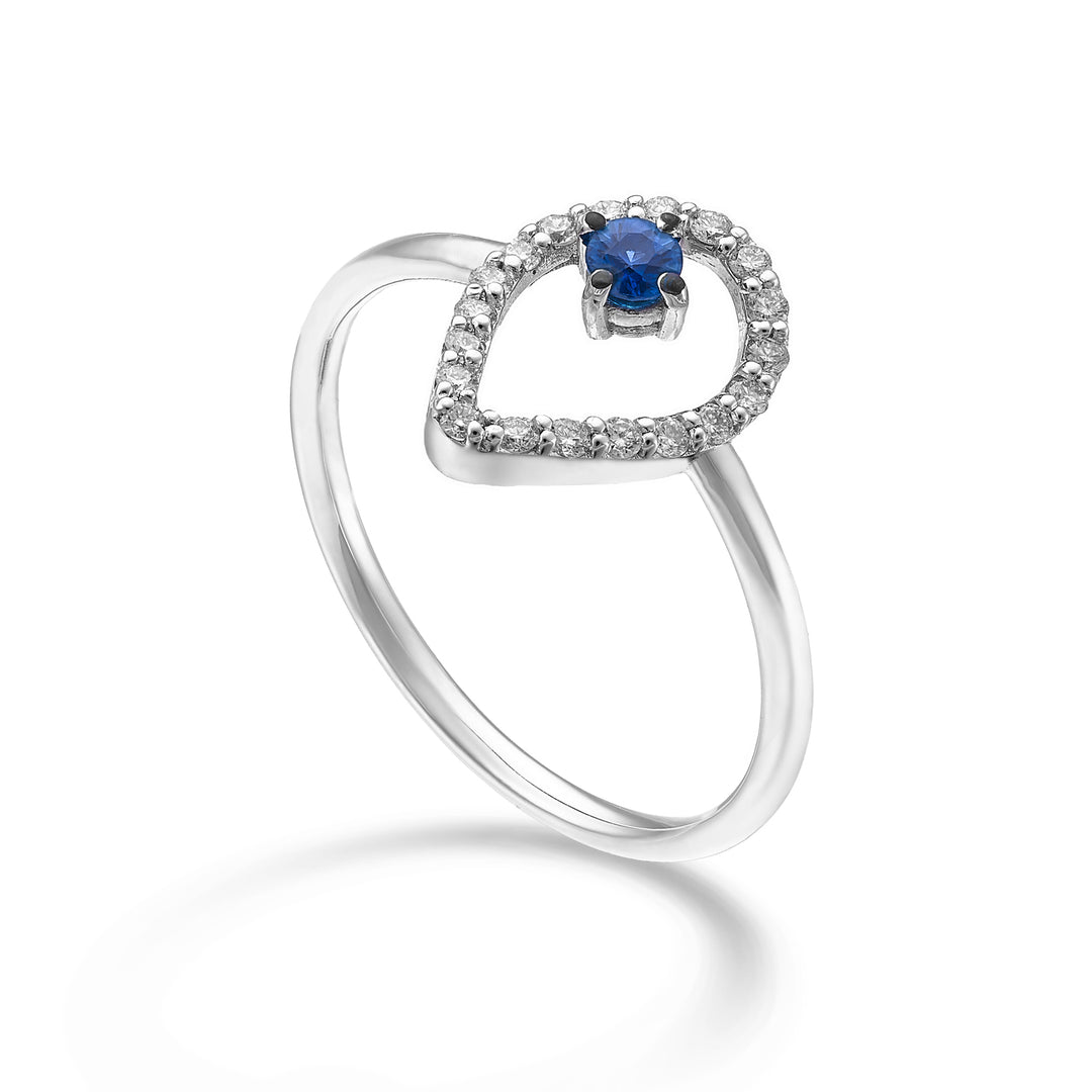 World Diamond Group en 18k "drop" safir n. 0,11 ct diam. 0,14 ct GA5185O4ZFN025