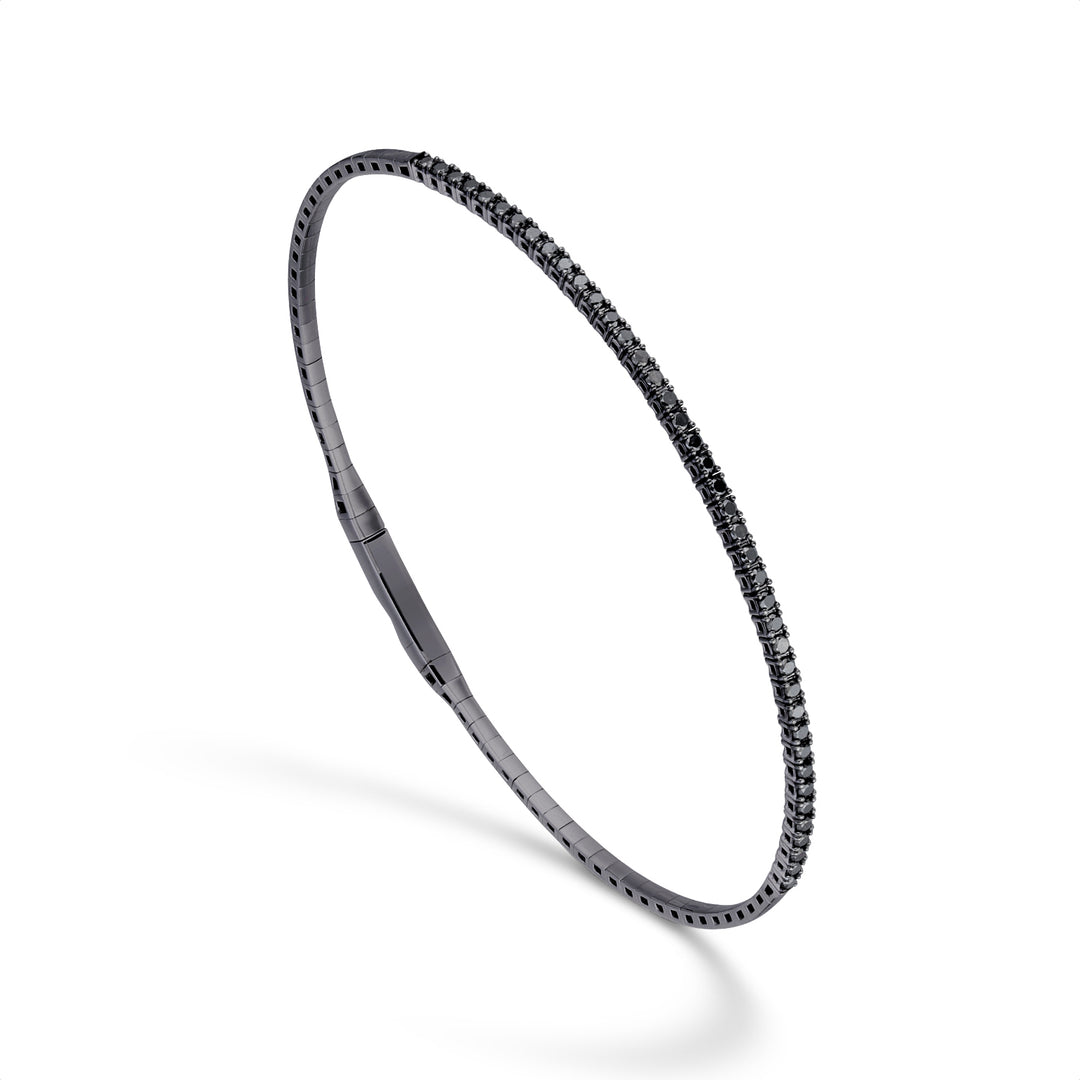 Golay br 18k tennis flex rutenium halvrund diam. svart ct.0,90 20 cm GBFLEX001BKO6-20
