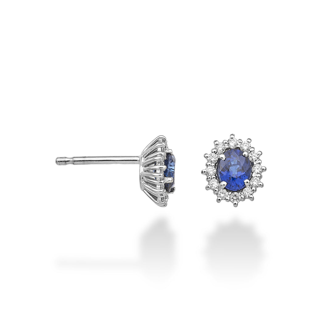 Mikiko oder 18k ovaler Saphir 5x4 ct.0,80 Durchm. 0,20 ct MO5104O4ZFD