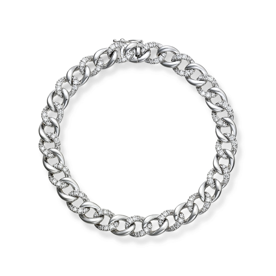 Golay litet alternerande pave groumette armband 1,70 ct BPV002DI1-25203110263