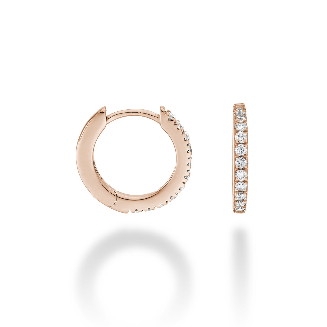 Mikiko oder 18 Karat ct.0,22 Roségold, Größe 3, Durchm. Ost. 13,5 mm MO5078O3BR022-3