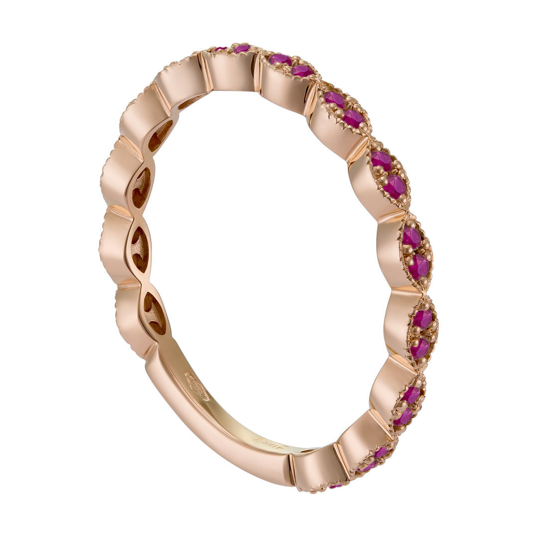 Rubin-Fingerring der World Diamond Group mit Shuttle-Fassungen AET026BRU6